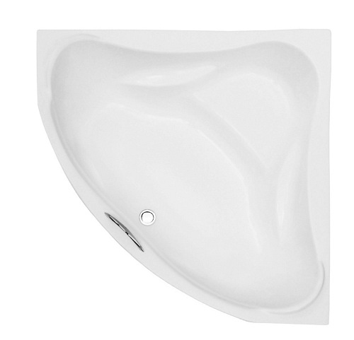 Czarno-biała wanna symetryczna narożna z obudową 134x134 Ewa Besco