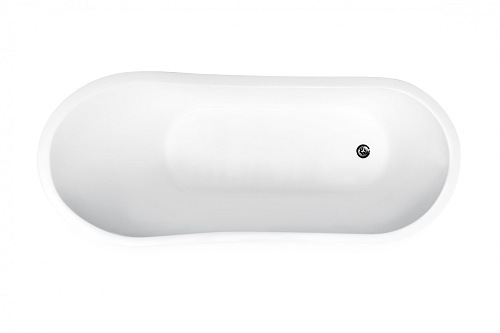 Wanna wolnostojąca 150 cm syfon klik-klak czarny Gloria Besco WMD-150-GLB