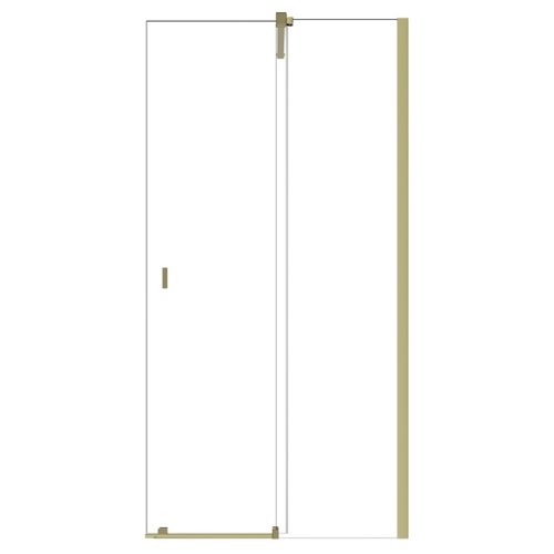 Złota ścianka prysznicowa rozsuwana 110 cm Vayo Gold Besco