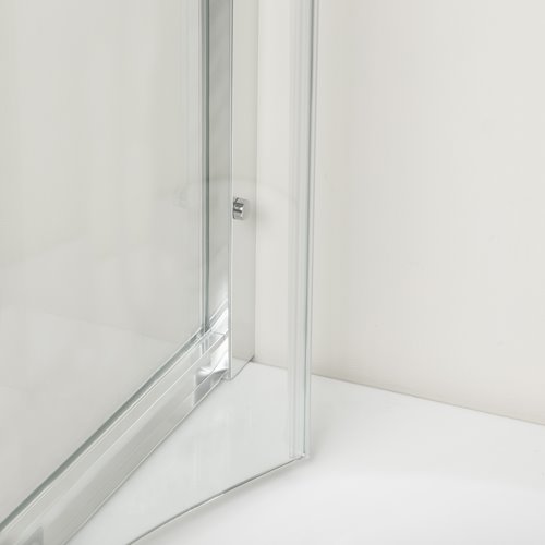 Kabina prysznicowa jednoskrzydłowa półokrągła 90x90x195 cm RPS Solid Kerra