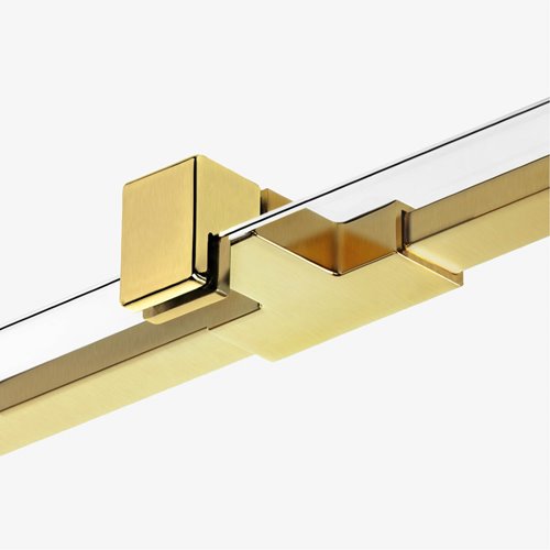 Złota szczotkowana kabina prysznicowa przyścienna lewa 90x80 cm EXK-3077 Avexa New Trendy Gold Brushed