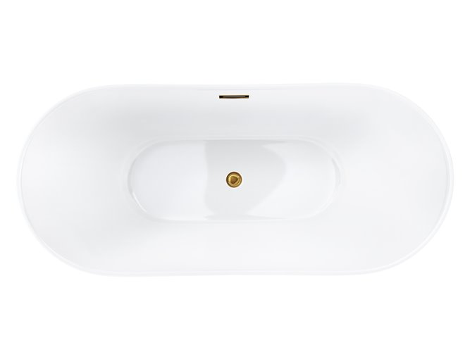 Wanna wolnostojąca akrylowa Nauti Corsan 170 cm korek klik-klak złoty szczotkowany