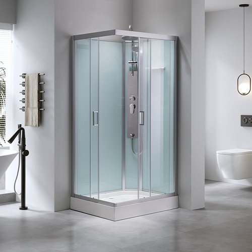 Kabina prysznicowa zabudowana prostokątna profil szczotkowany 120x80 Alma Lewa