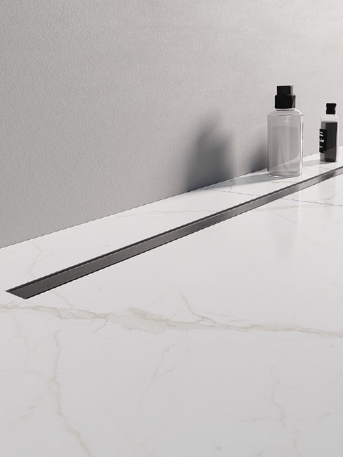 Visio Slim Gunmetal New Trendy odpływ liniowy 90 cm OL-0094 ruszt stal szocztkowana