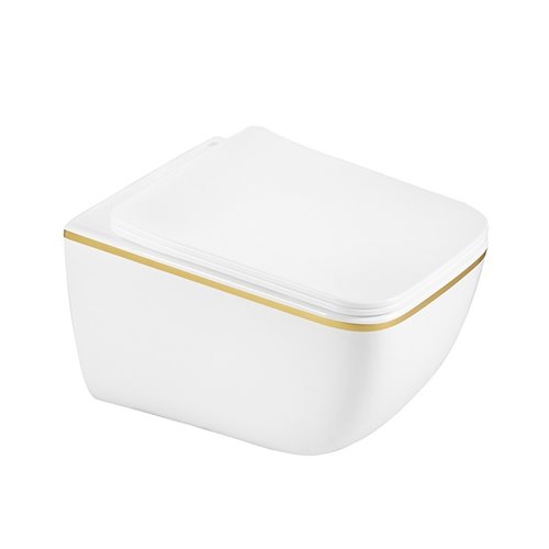 Zestaw podtynkowy stelaż GEBERIT DUOFIX + miska YUZU-WH-GL-TR-03 + przycisk DELTA 50 czarny mat