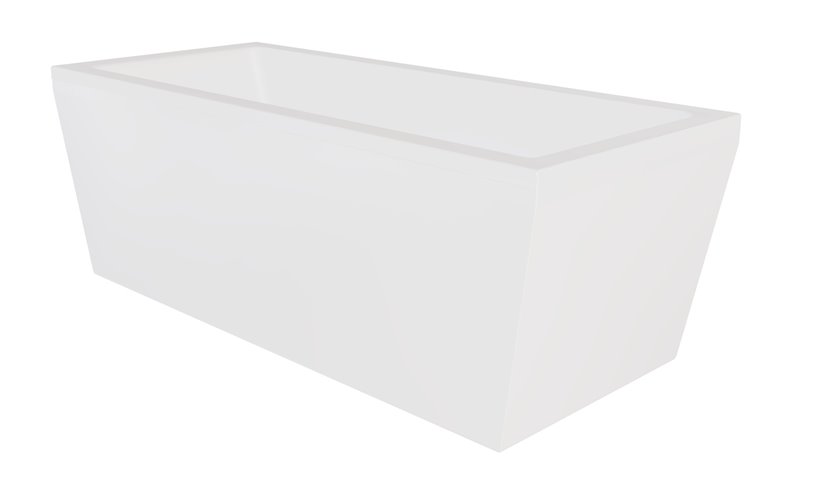 Wanna wolnostojąca prostokątna syfon czarny Vera 180 Besco