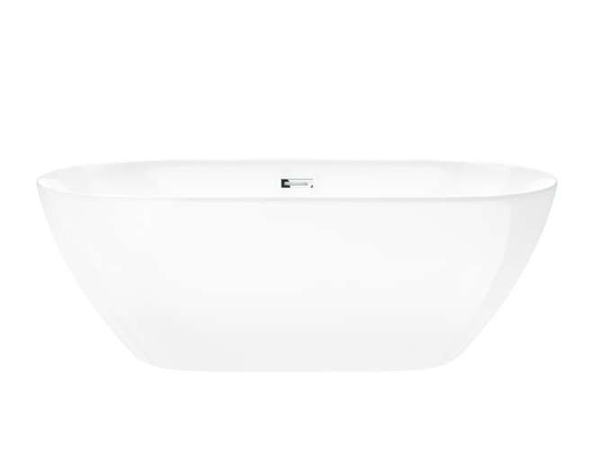 Wanna akrylowa, wolnostojąca Olvena Corsan 160 cm korek klik-klak chrom