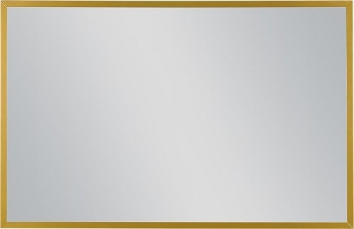 Lustro łazienkowe prostokątne 100x65 cm złota rama