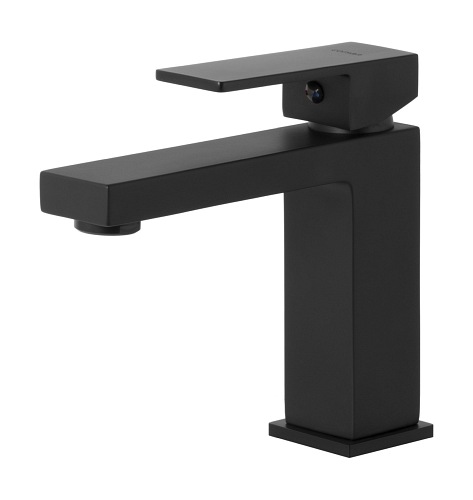 Czarna bateria umywalkowa niska CMB3016BL Ango Corsan