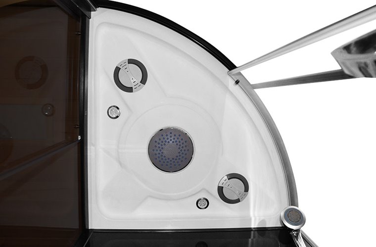 Sauno kabina prysznicowa czarna 180x110 cm MO-1751B LEWA TRIO