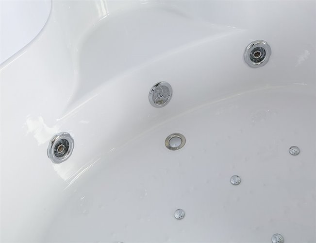 Duża wanno kabina Spa z hydromasażem + sauna parowa 155x155 cm MO-0543