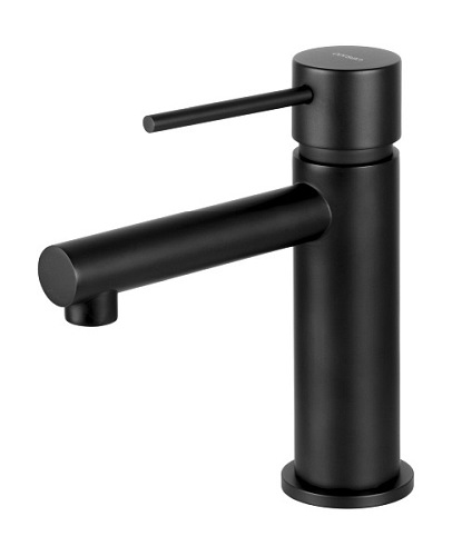 Czarna bateria umywalkowa niska CMB7511BL Lugo Corsan