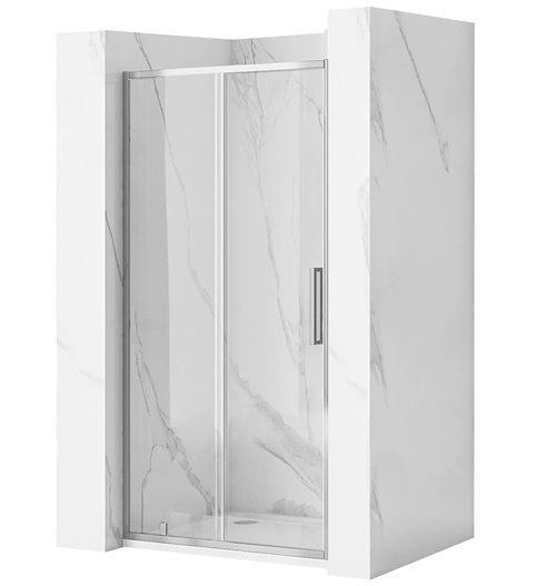 Drzwi prysznicowe rozsuwane 150 cm Rapid Slide Rea Chrom