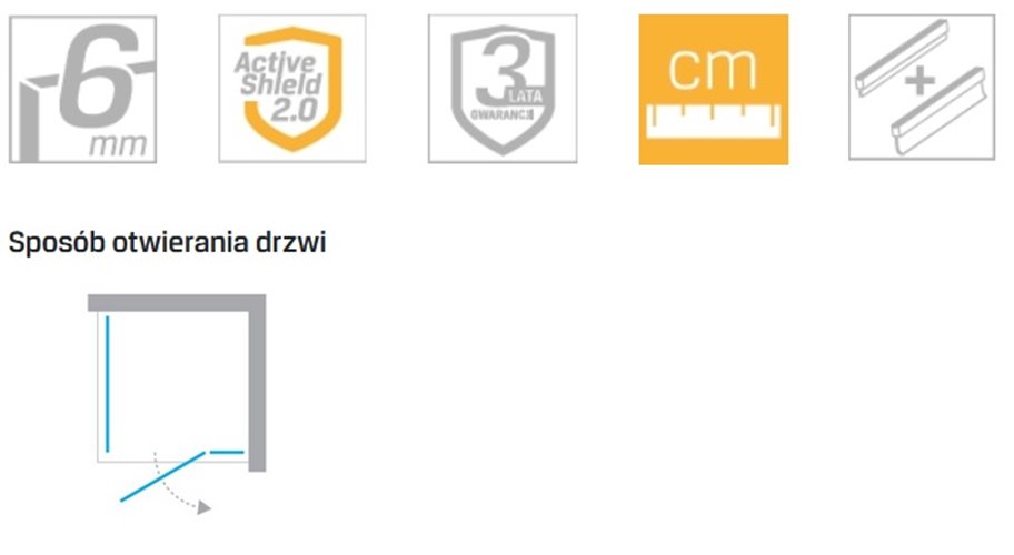 Kabina prysznicowa 120x80 prawa D-0118A/D-0083B New Renoma New Trendy