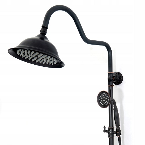 Zestaw natryskowy retro w kolorze czarnym Old Black Rea