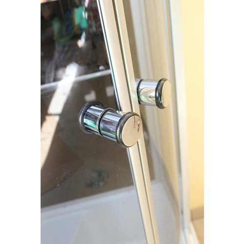 Kabina prysznicowa z hydromasażem głęboki brodzik czarne ściany 80x80