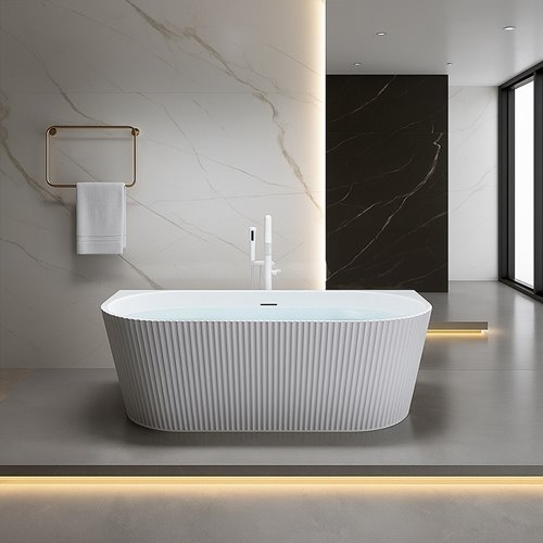 Wanna wolnostojąca przyścienna korek biały 170 cm Carlo Led Hydrosan