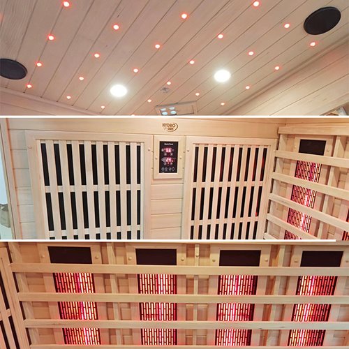 Sauna Combo na podczerwień + fińska 5-osobowa 150x150 cm Moss1 6KW