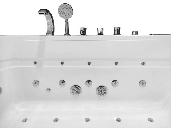 Przeszklona prostokątna wanna z hydromasażem 173x120 cm MO-1280