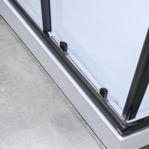 Kabina prysznicowa zabudowana na niskim brodziku kwadratowa 90x90 WSH314B-90