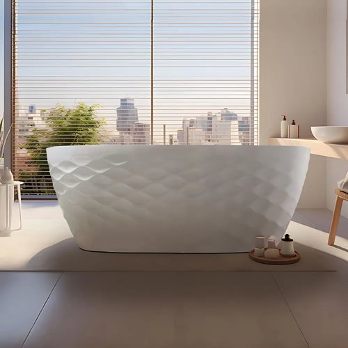 Wzór diamentowy na wannie detal