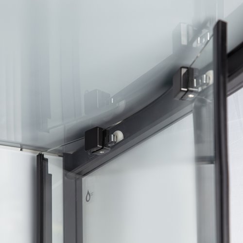 Kabina prysznicowa zabudowana z hydromasażem biała 90x90 Orion Black Kerra