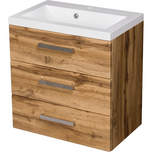 Szafka łazienkowa wisząca z umywalką 60/39/3 seria Fokus NE