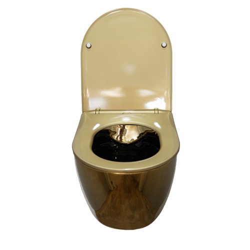 Złoty połysk miska wc wisząca Mizu Rimless 4.0 MIZU-GL-BL-RIM-03  Hydrosan