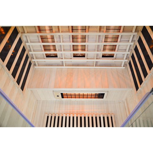 Sauna na podczerwień 4-osobowa 150x120 cm grzejniki kwarcowe i karbonowe Alta3 Infrared