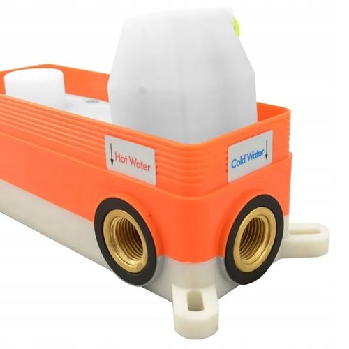 Miedziany połysk zestaw wannowy podtynkowy Lungo Rea