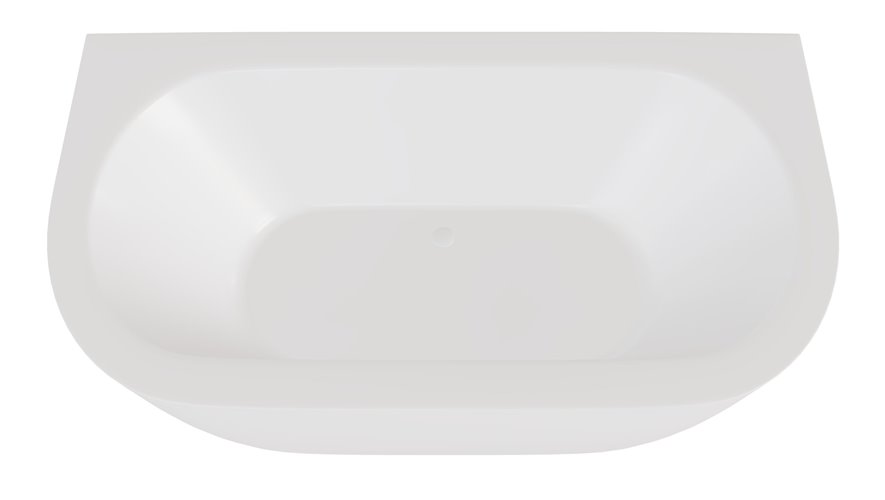 Wanna wolnostojąca przyścienna + klik-klak biały Volya Besco 160 cm WKV-160-WB