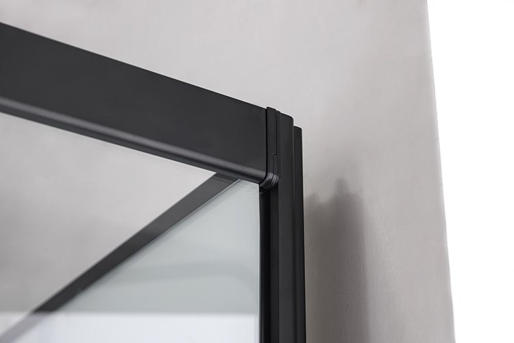 Biała kabina prysznicowa zabudowana 4 ściany na niskim brodziku 90x90 MO-0307