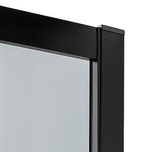 Kabina prostokątna przyścienna 100x80x80 cm profile czarny mat K-5154 New Varia Black New Trendy