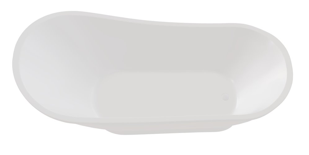 Matowa wanna wolnostojąca 150 cm syfon klik-klak biały Gloria Besco WMMB-150GLW