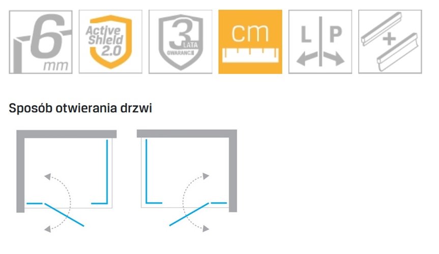 Kabina prysznicowa prostokątna 110x100 K-0372 New Soleo New Trendy