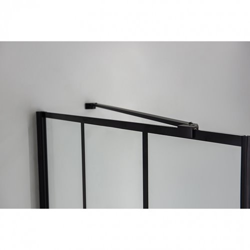 Czarna prostokątna kabina prysznicowa 100x80 drzwi uchylne BS02A