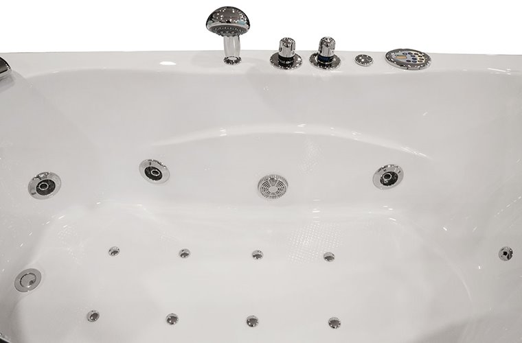 Przyścienna wanna hydromasażowa 180x88 cm MO-1002 Turbo