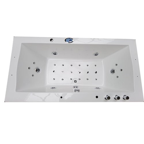 Wanna z hydromasażem prostokątna podgrzewacz wody Ramona 640 180x90