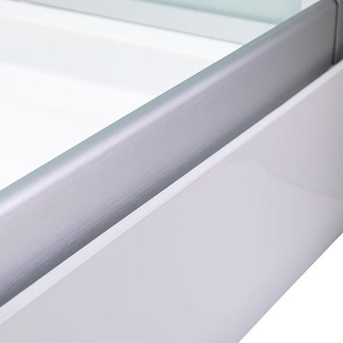 Kabina prysznicowa zabudowana prostokątna profil szczotkowany 120x80 Alma Lewa