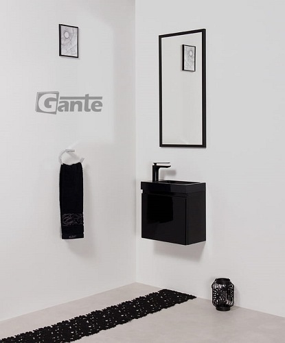 Lustro łazienkowe prostokątne 40x80 cm czarna rama