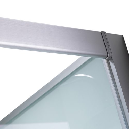 Kabina prysznicowa zabudowana prostokątna profil szczotkowany 120x80 Alma Lewa