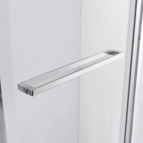 Chromowana prostokątna kabina prysznicowa Kira 110x80 drzwi rozsuwane do wewnątrz