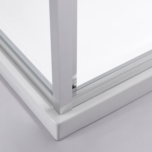 Chromowana prostokątna kabina prysznicowa Kira 100x90 drzwi rozsuwane do wewnątrz