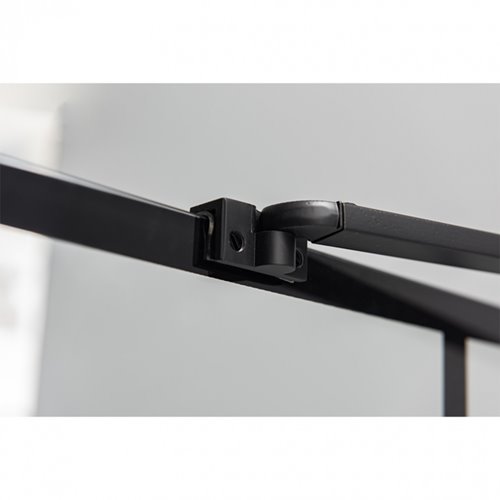 Czarna prostokątna kabina prysznicowa 100x90 drzwi uchylne BS03A