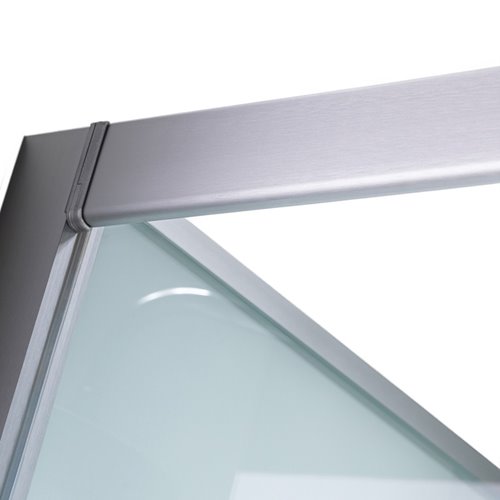 Kabina prysznicowa zabudowana prostokątna profil szczotkowany 120x80 Alma Prawa