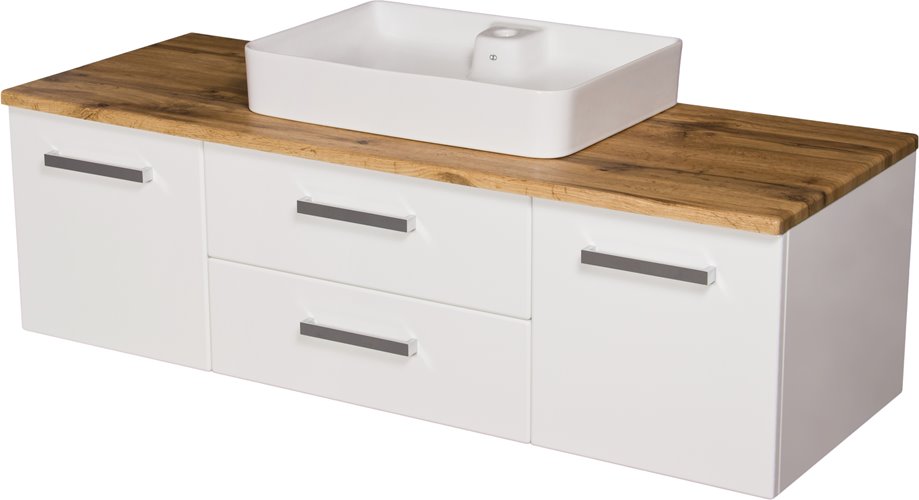 Szafka z umywalką dolomitową 140 cm 140/50/C2  seria Fokus B