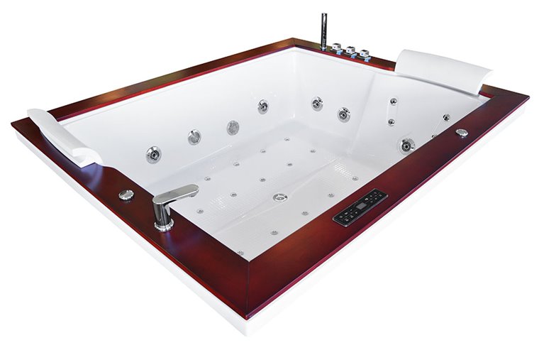 Wanna z hydromasażem prostokątna 180x150 cm MO-1666HC