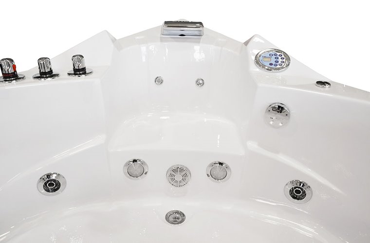 Wanna z hydromasażem narożna Turbo+ 157x157 cm MO-10632T+ XL