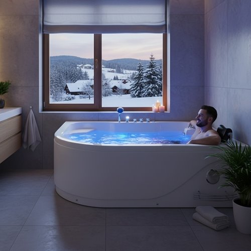 Wanna z hydromasażem asymetryczna Carmen 631 L 180x120