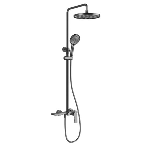 Zestaw prysznicowy deszczownica ze słuchawką AMANDA-GR-BR kolor szczotkowana stal